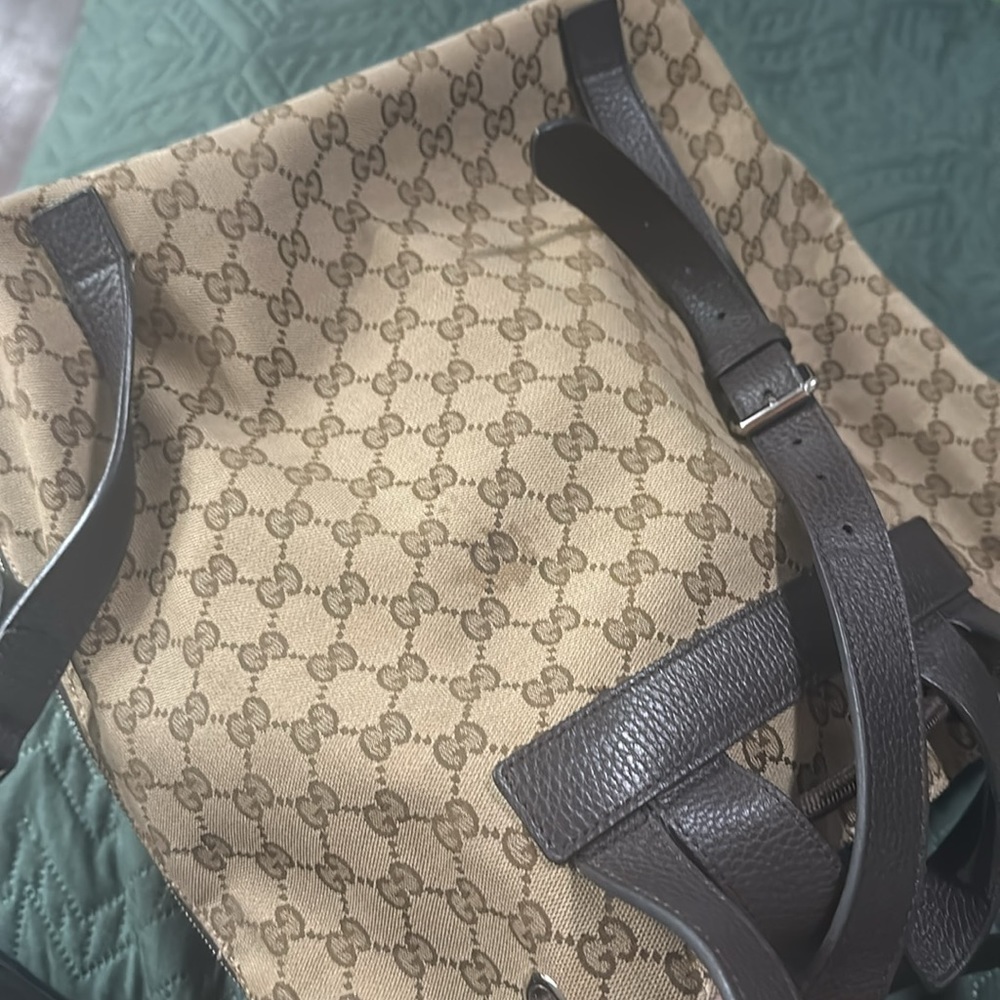 GUCCI monogram canvas drawstring backpack - Picture 12 of 13